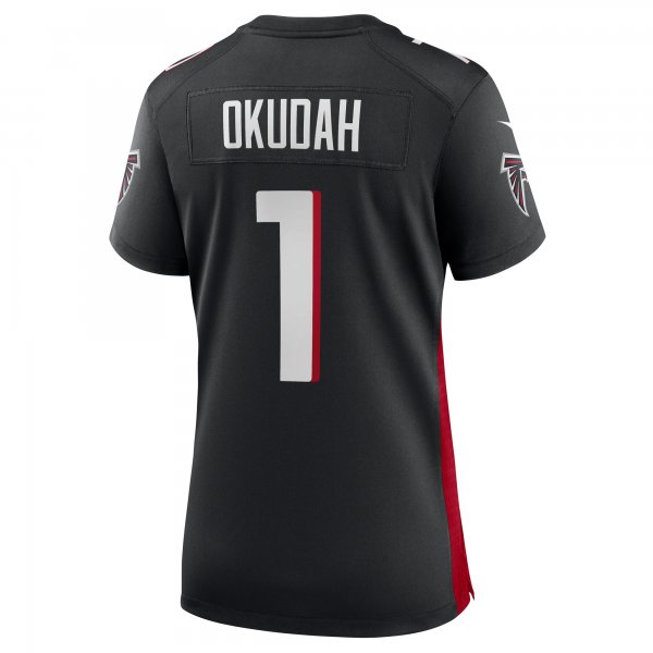 Women's Atlanta Falcons Jeff Okudah Nike Black Game Player Jersey