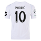adidas Real Madrid Luka Modric Home Jersey w/ Champions League Patches 24/25 (White/Black)