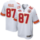 Travis Kelce #87 Kansas City Chiefs Super Bowl LVII Champions 3 Stars Men's Game White NFL Jersey