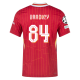 Nike Liverpool Match Conor Bradley Home Jersey w/ Champions League Patches 24/25 (Gym Red/Chrome Yellow)