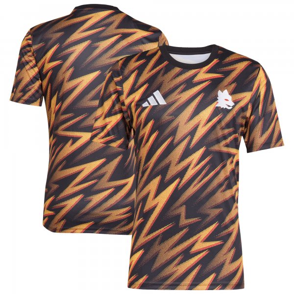 AS Roma adidas 2025/26 AEROREADY Pre-Match Top - Black