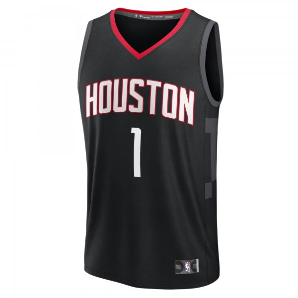 Men's Houston Rockets Amen Thompson Fanatics Black Fast Break Replica Player Jersey - Statement Edition