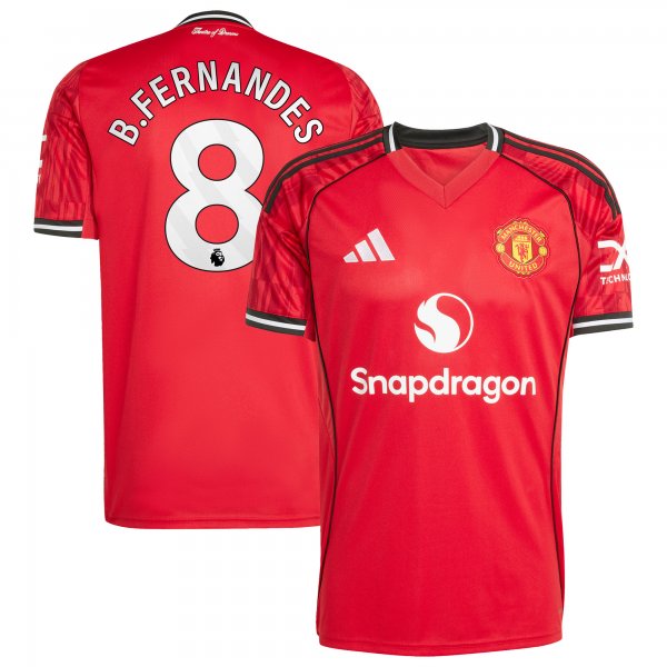 Bruno Fernandes Manchester United adidas Home 2025/26 Replica Player Jersey - Red
