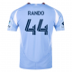 adidas Alex Rando New York City FC Home Jersey 25/26 w/ MLS Patches (Bahia Light Blue)