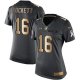 Nike Seattle Seahawks #16 Tyler Lockett Black Women's Stitched NFL Limited Gold Salute to Service Jersey