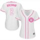 Houston Astros #2 Alex Bregman White/Pink Fashion Women's Stitched MLB Jersey