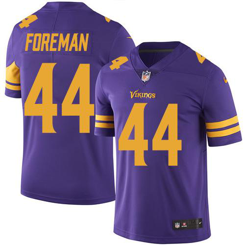 Nike Minnesota Vikings #44 Chuck Foreman Purple Men's Stitched NFL Limited New Color Rush Jersey