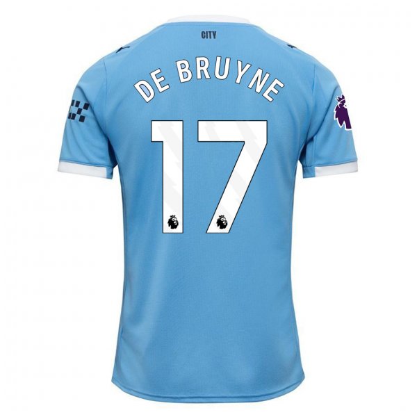 Puma Kevin De Bruyne Manchester City Home Jersey 25/26 w/ EPL + Sponsor Patch (Team Light Blue/Puma White)