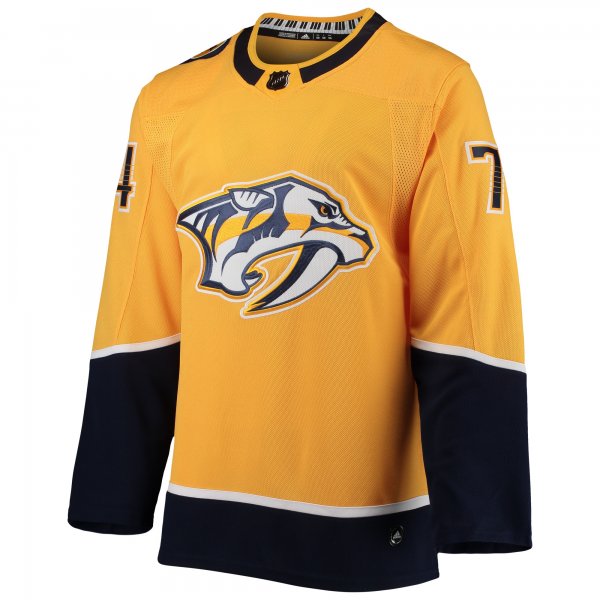 Men's Nashville Predators Juuse Saros adidas Gold Home Player Jersey