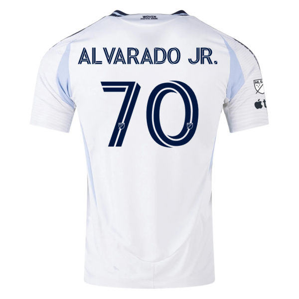 adidas San Diego FC Alejandro Alvarado Away Jersey 25/26 w/ MLS & Apple Patch (White)