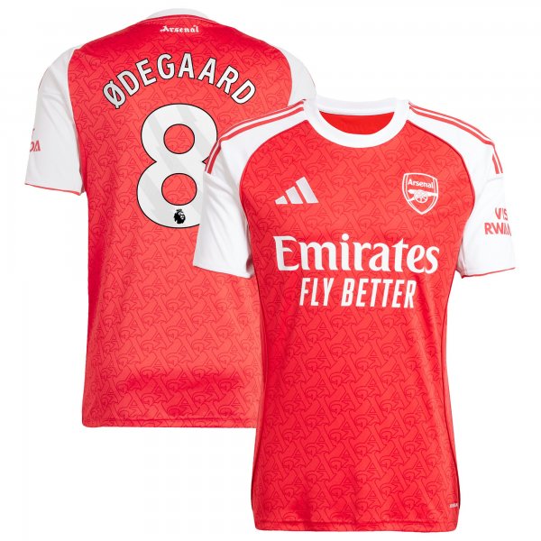 Martin Ødegaard Arsenal adidas 2025/26 Home Replica Player Jersey - Red