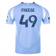 adidas Matt Freese New York City FC Home Jersey 25/26 w/ MLS Patches (Bahia Light Blue)