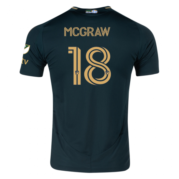 adidas Zac McGraw Portland Timbers Home Jersey w/ MLS & Apple Patch 25/26 (Green/Gold)