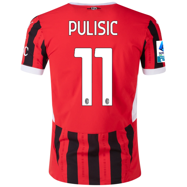 Puma AC Milan Christian Pulisic Home Jersey w/ Serie A Patch 24/25 (Puma Red/Puma Black)