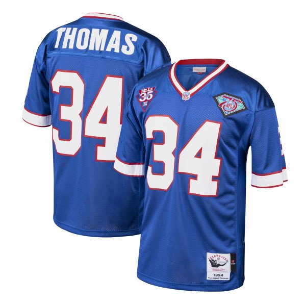 Men's Buffalo Bills 1985 Thurman Thomas Mitchell & Ness Royal Throwback Retired Player Jersey