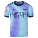 adidas Arsenal Riccardo Calafiori Third Jersey w/ Champions League Patches 24/25 (Clear Aqua/Light Flash Purple)