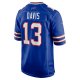 Men's Buffalo Bills Gabriel Davis Nike Royal Team Game Player Jersey