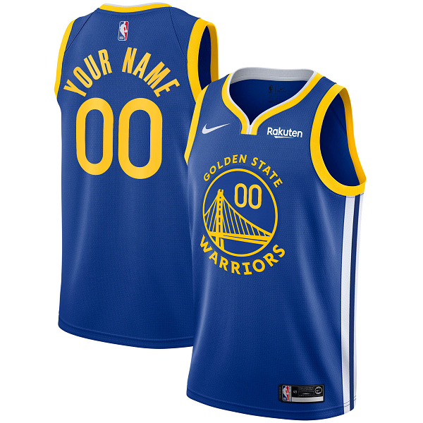 Men's Nike Golden State Warriors #00 Custom Royal 2020/21 Swingman Icon Edition NBA Jersey