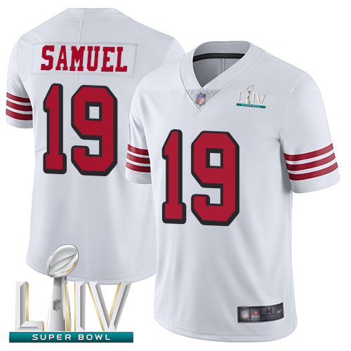 San Francisco 49ers #19 Deebo Samuel White Rush Super Bowl LIV Bound Youth Stitched NFL Vapor Untouchable Limited Jersey