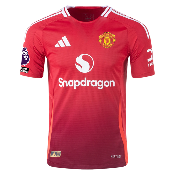 adidas Manchester United Alejandro Garnacho Home Jersey w/ EPL + No Room For Racism Patches 24/25 (MUFC Red/Bright Red)