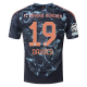 adidas Bayern Munich Alphonso Davies Away Jersey w/ Champions League Patches 24/25 (Black/Copper/Blue)