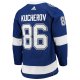 Men's Tampa Bay Lightning Nikita Kucherov adidas Blue Home Primegreen Player Jersey