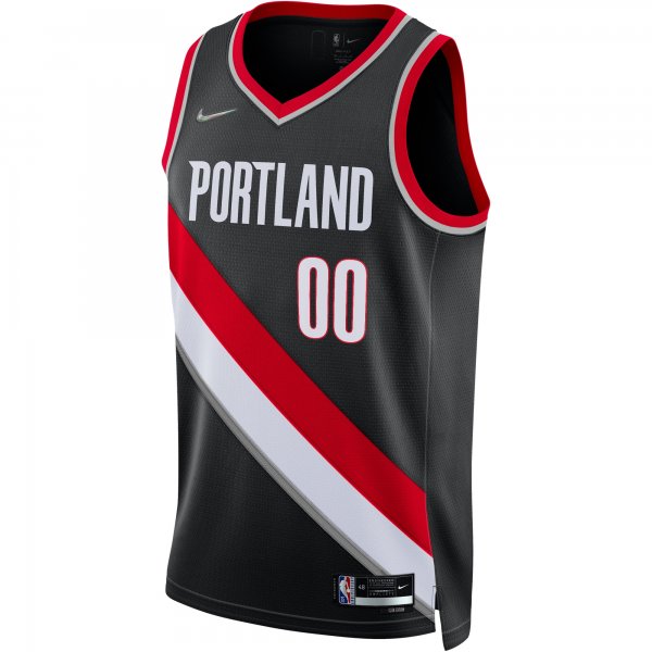 Men's Portland Trail Blazers Nike Black 2021/22 Diamond Swingman Custom Jersey - Icon Edition