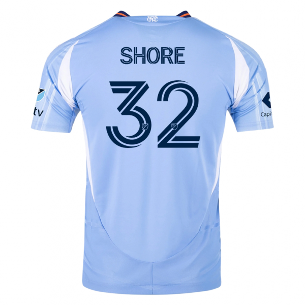 adidas Jonathan Shore New York City FC Home Jersey 25/26 w/ MLS Patches (Bahia Light Blue)